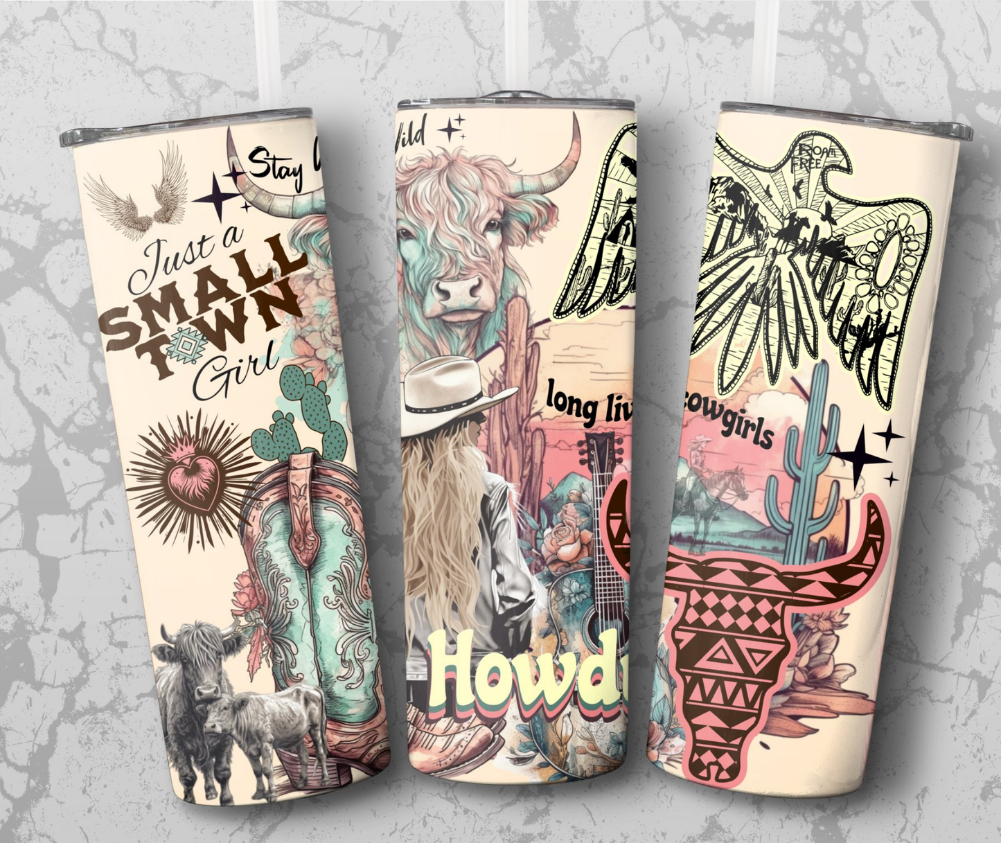 Just A Small Town Girl Skinny Tumbler