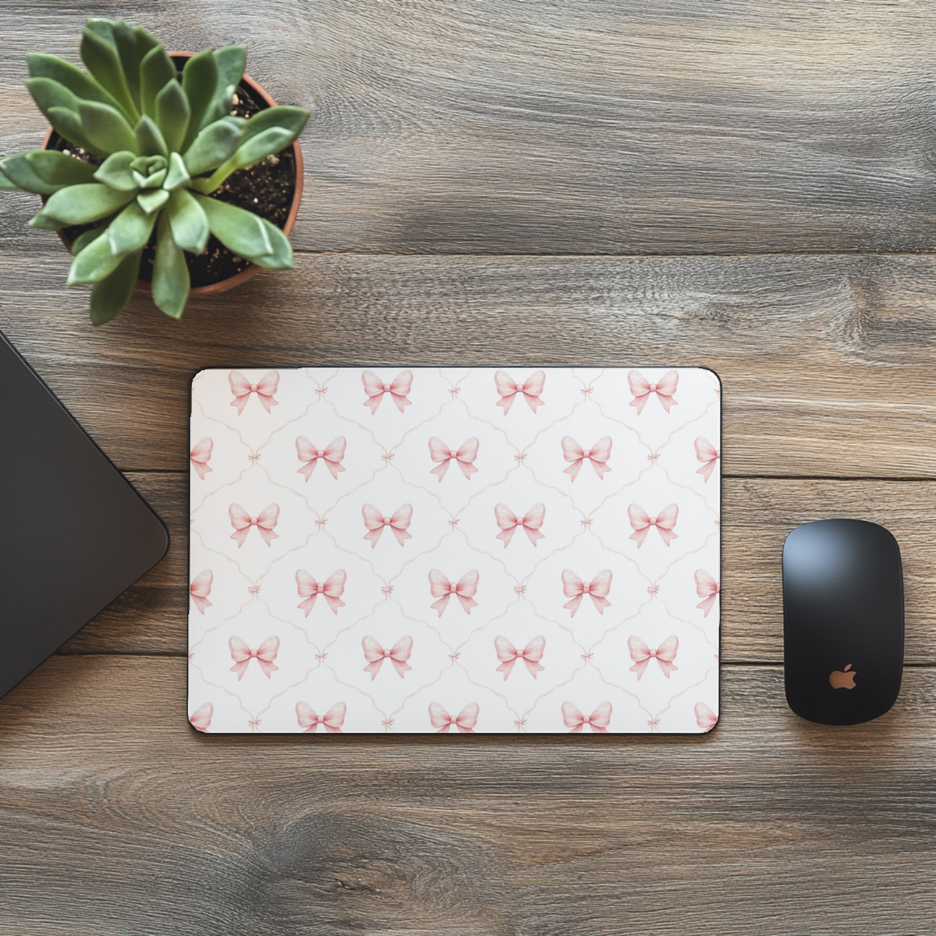 Pink Coquette Bow Design Mousepad