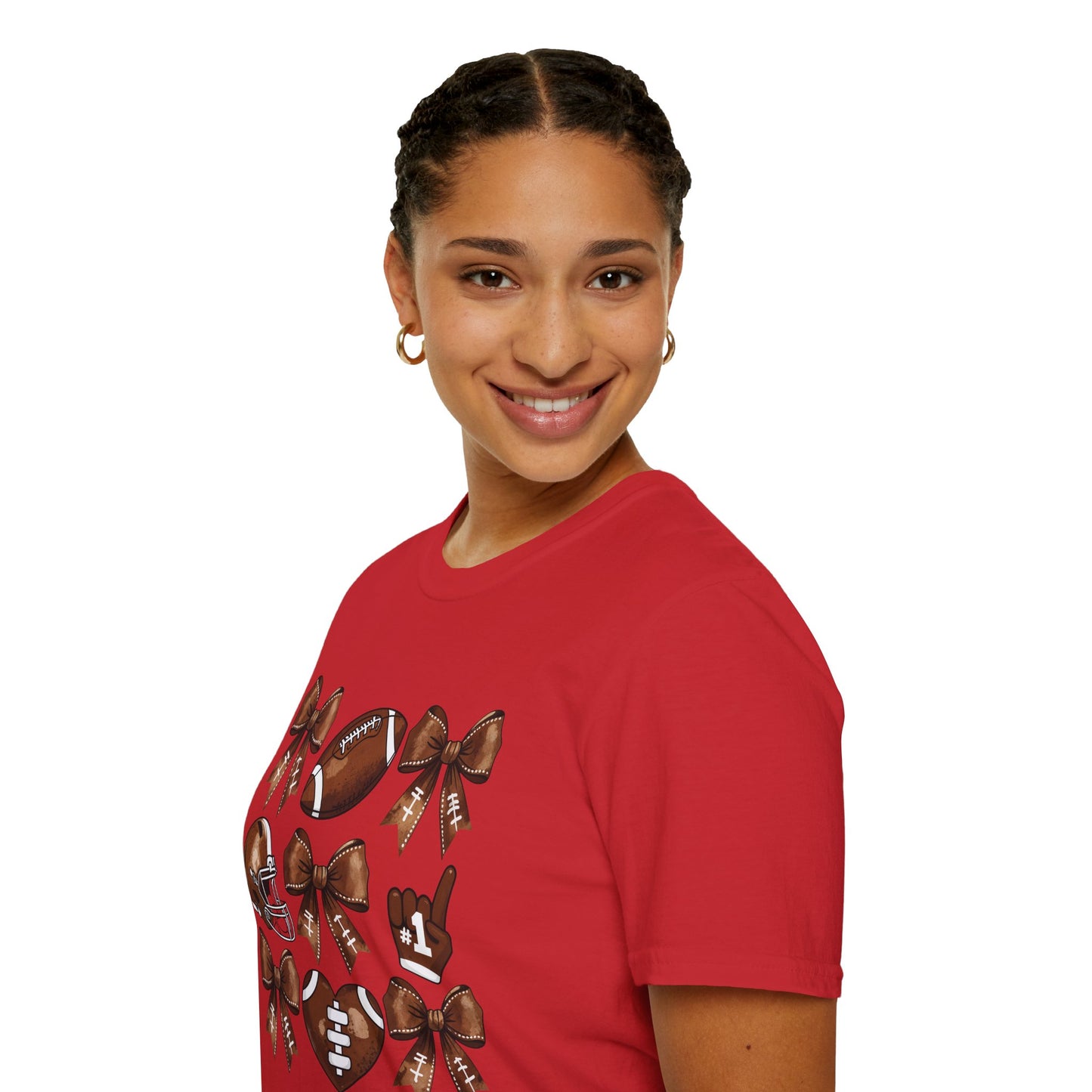 Football Bow Pattern T-Shirt