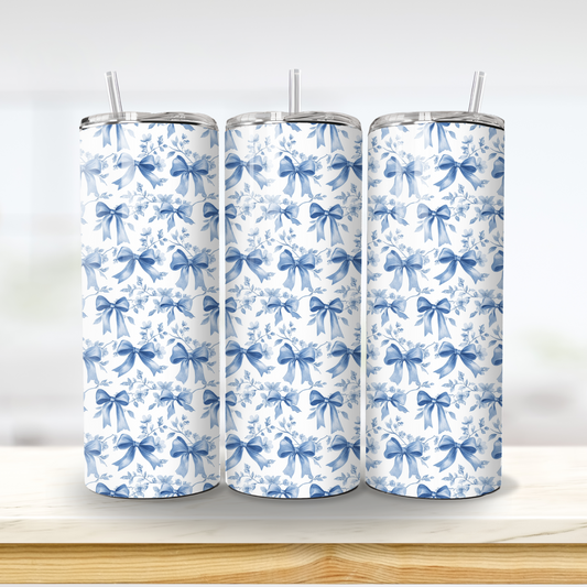 Blue Coquette Bows Tumbler