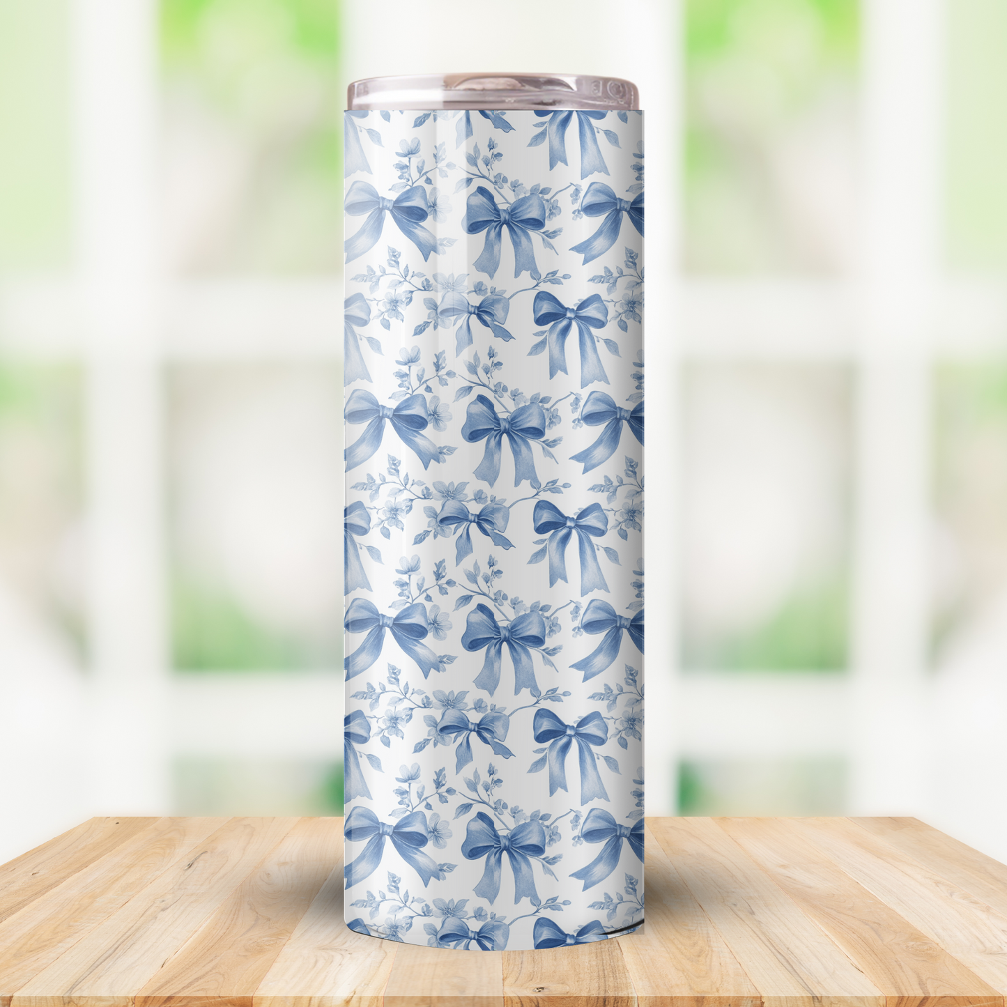 Blue Coquette Bows Tumbler