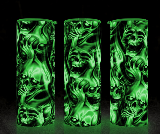 Glow in the Dark Laughing Skinny Tumbler