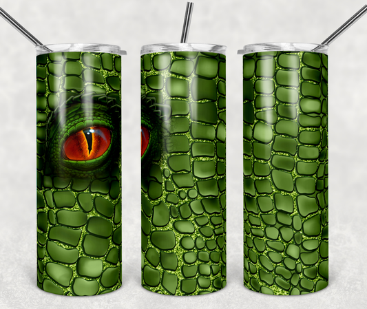 Green Dragon Eye Skinny Tumbler