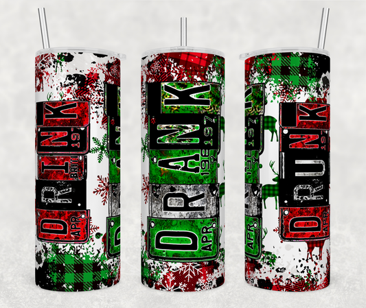 Drink Drank Drunk Skinny Tumbler
